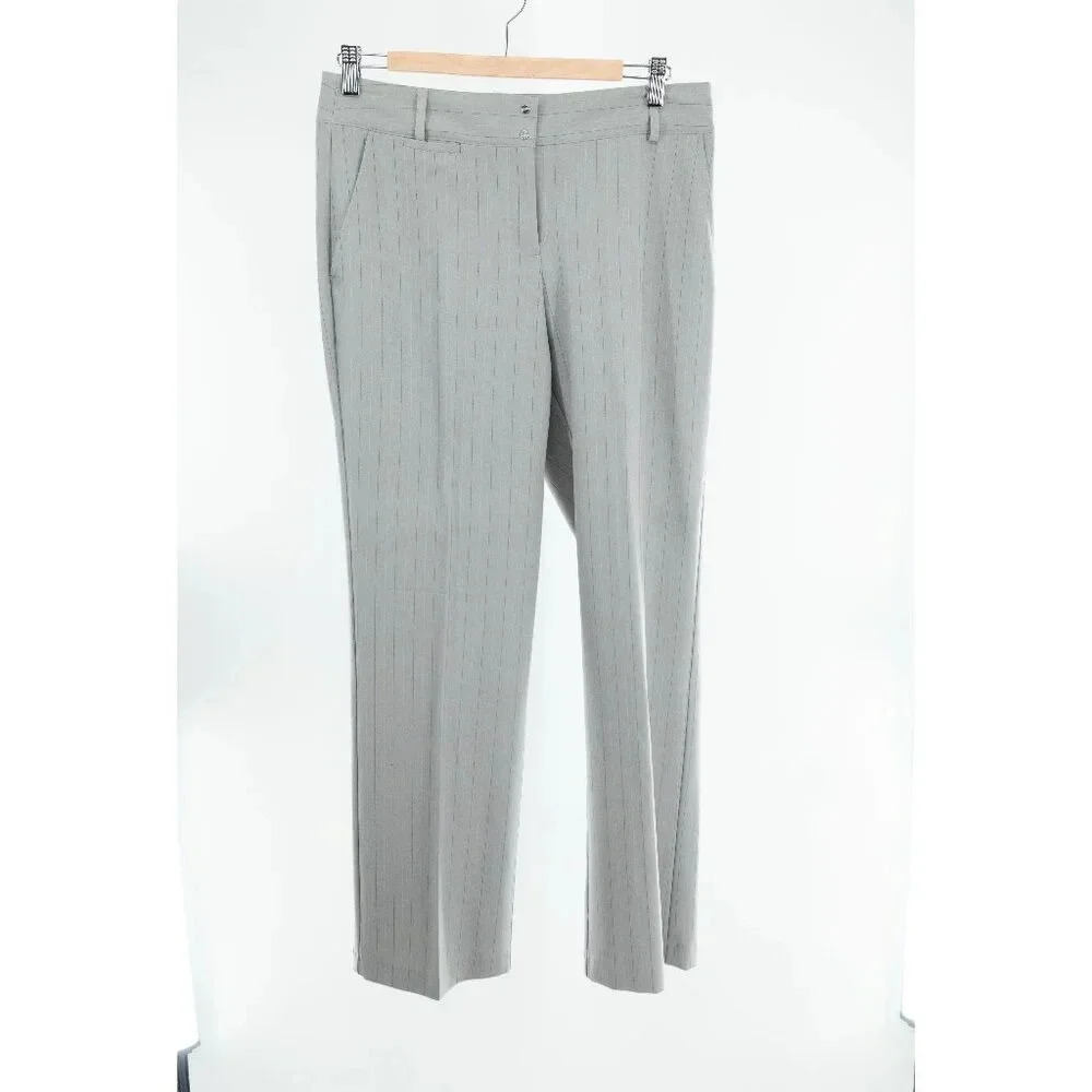 Izod Women's Golf Classix Stretch Gray pinstripe Pants | 6 NWT